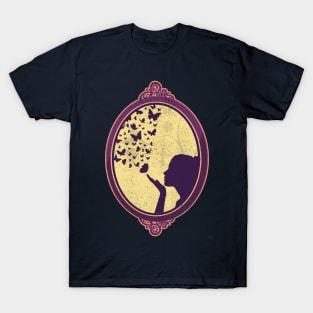 Purple Butterfly Emoji T-Shirt